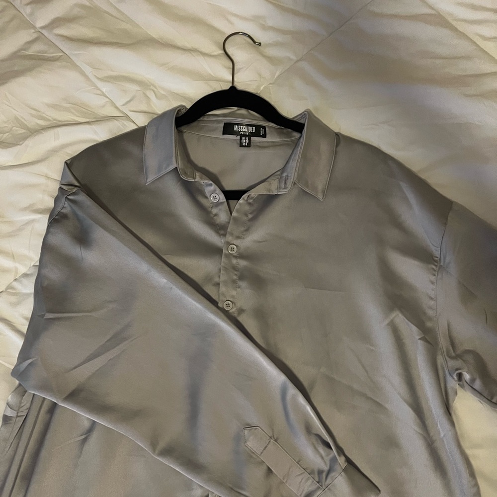 Missguided satin button up